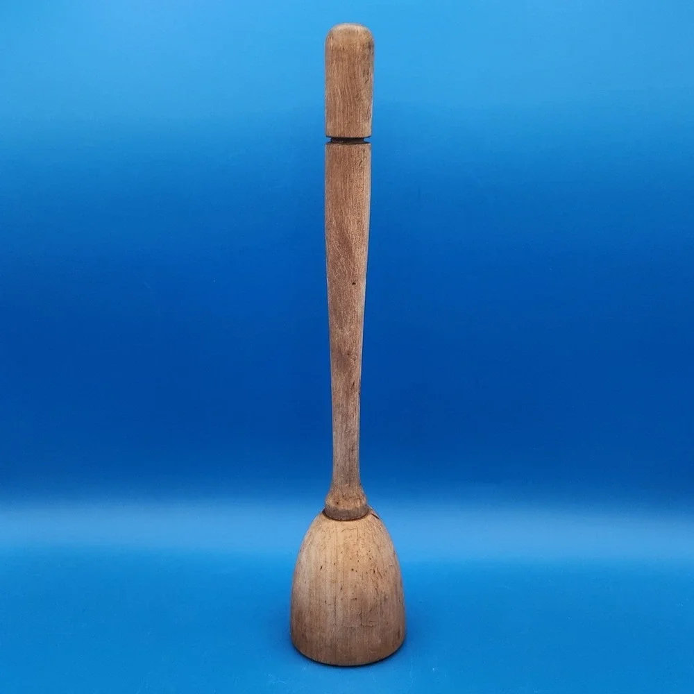 Vintage Primitive Rustic Farmhouse Wooden Potato Masher